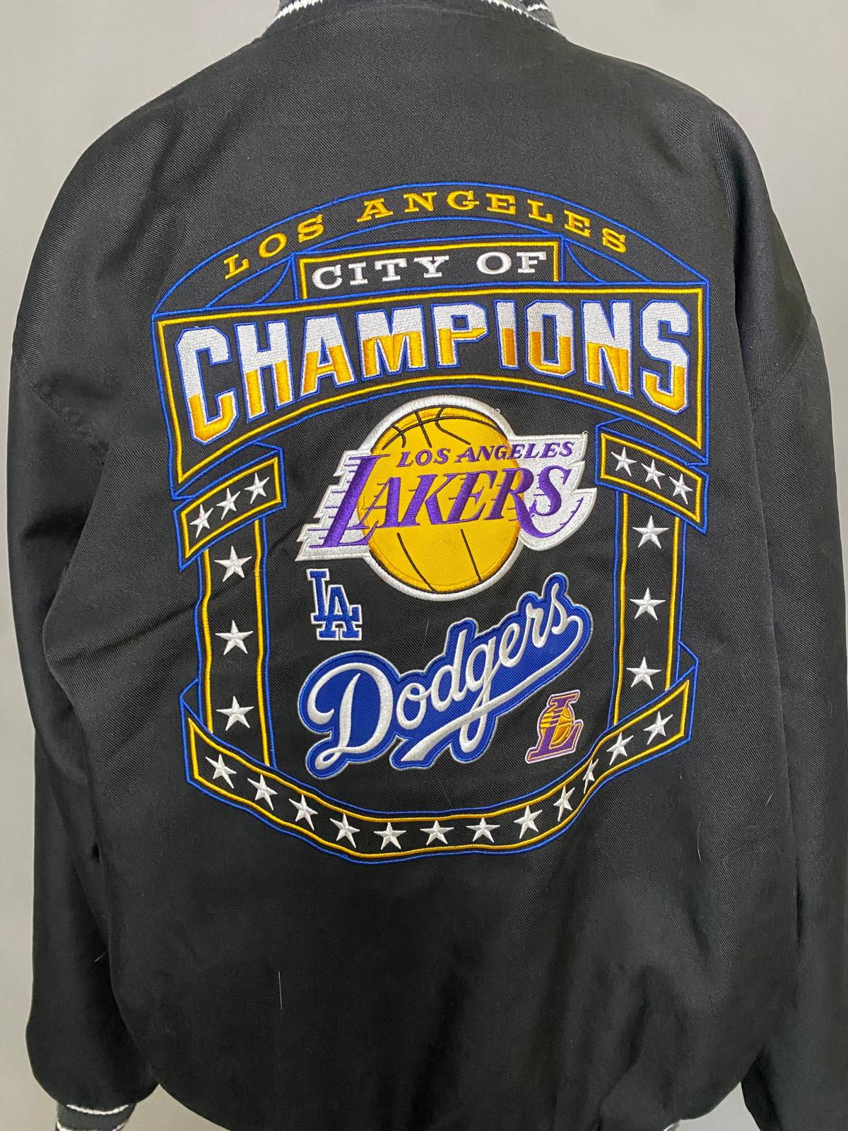 Los Angles City of Champtions Varsity Jacket | LA Dodger / LA Lakers Jacket