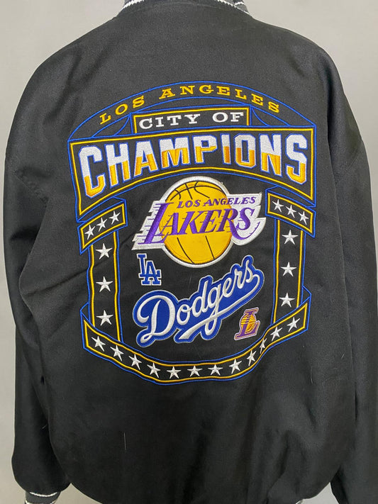 Los Angles City of Champtions Varsity Jacket | LA Dodger / LA Lakers Jacket