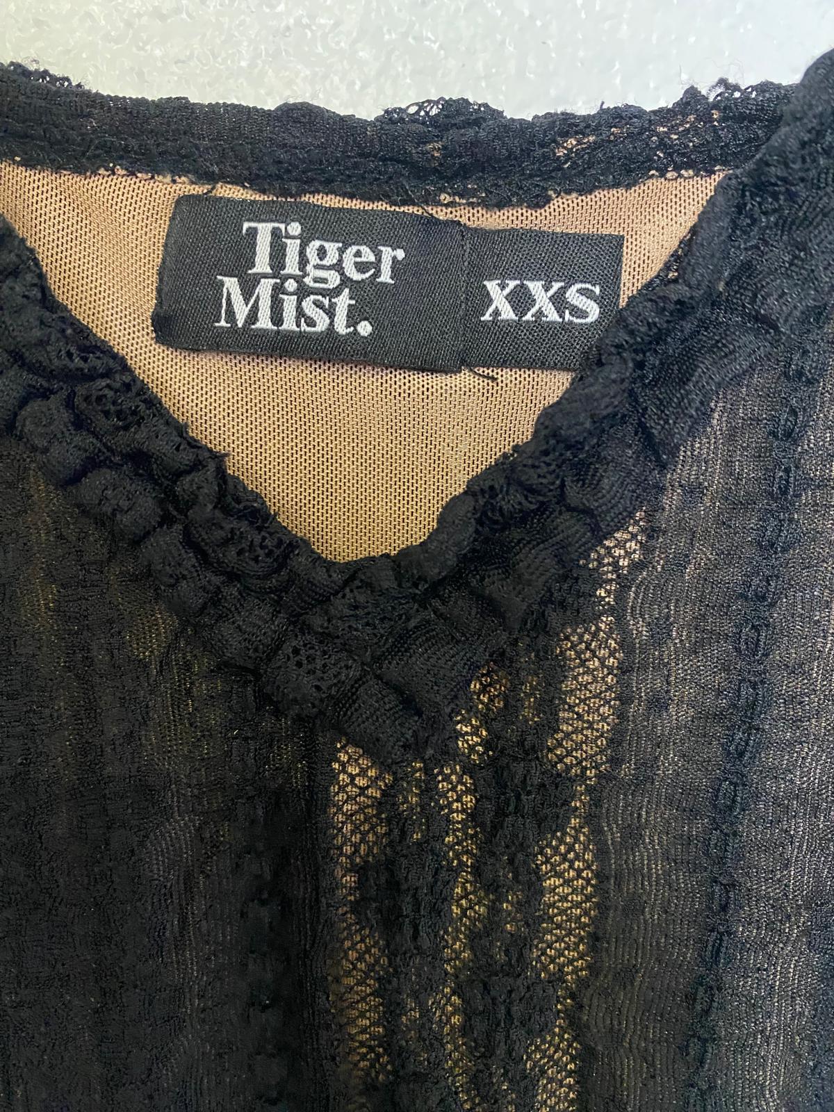 Tiger Mist Black Lace Mini Dress